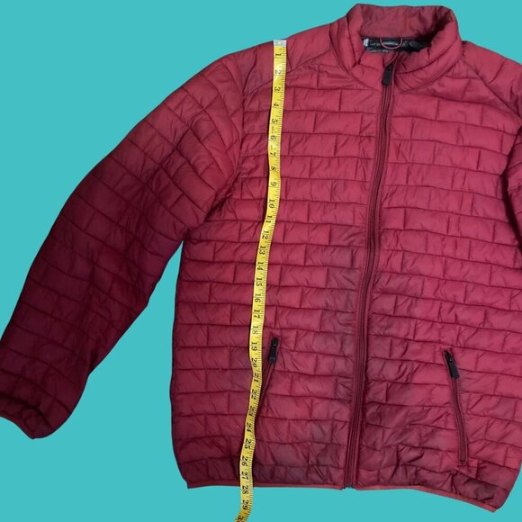 Point Zero Ultralight Puffer Jacket Red Quilted Zip Front | Size XL - Picture 5 of 8